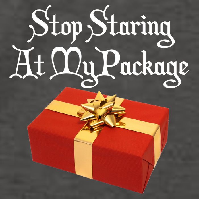 Stop Staring At My Package Christmas Present X-Mas Vector Backpack