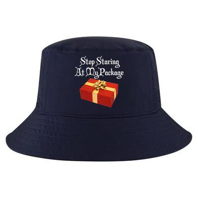 Stop Staring At My Package Christmas Present X-Mas Cool Comfort Performance Bucket Hat