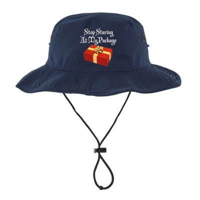 Stop Staring At My Package Christmas Present X-Mas Legacy Cool Fit Booney Bucket Hat