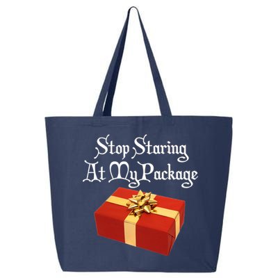 Stop Staring At My Package Christmas Present X-Mas 25L Jumbo Tote