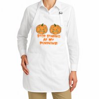 Stop Staring At My Pumpkins Halloween Costume Apron