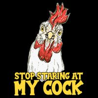 Stop Starring At My Cock Rooster 7-Panel Snapback Hat