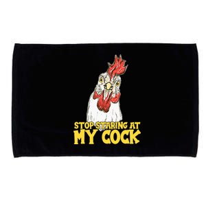 Stop Starring At My Cock Rooster Microfiber Hand Towel