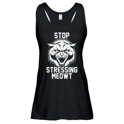 Stop Stressing Meowt Angry Cat Ladies Essential Flowy Tank