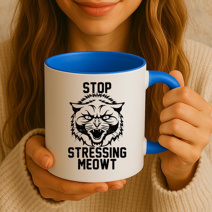Stop Stressing Meowt Angry Cat Mug
