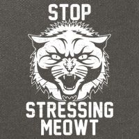 Stop Stressing Meowt Angry Cat Cotton Canvas Backpack