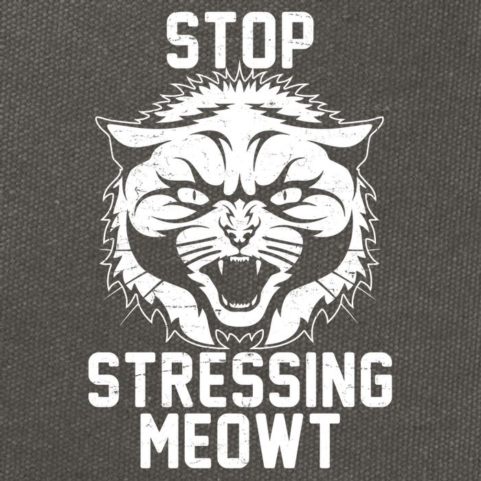 Stop Stressing Meowt Angry Cat Cotton Canvas Backpack