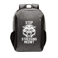 Stop Stressing Meowt Angry Cat Vector Backpack
