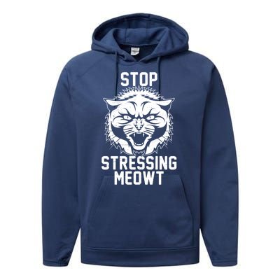 Stop Stressing Meowt Angry Cat Performance Fleece Hoodie