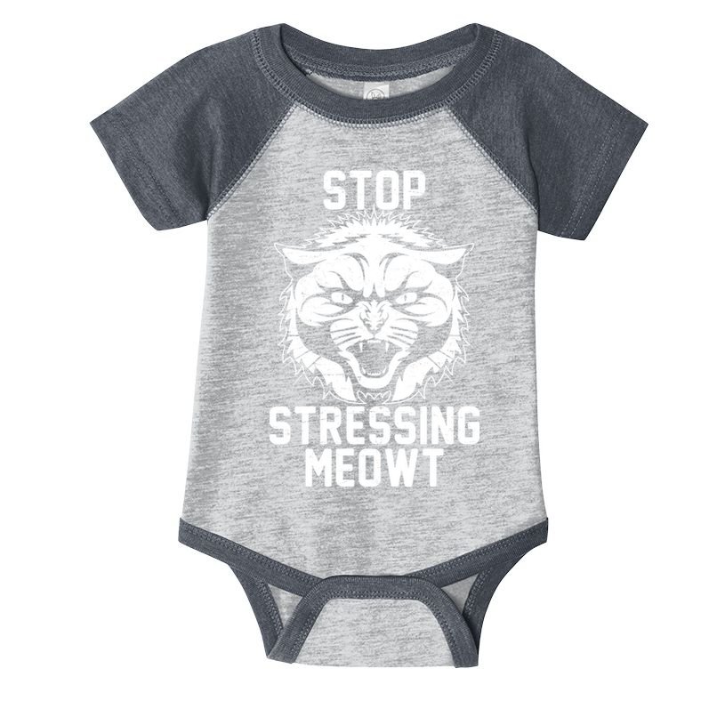 Stop Stressing Meowt Angry Cat Infant Baby Jersey Bodysuit