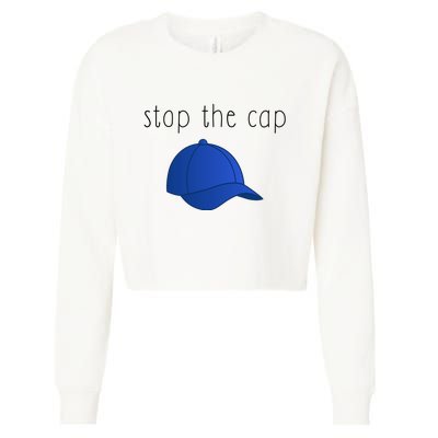 Stop The Cap Cropped Pullover Crew