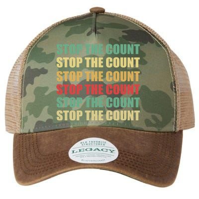 Stop The Count Word Mashup Legacy Tie Dye Trucker Hat