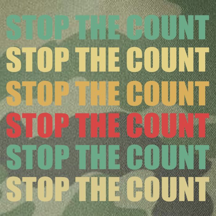 Stop The Count Word Mashup Legacy Tie Dye Trucker Hat