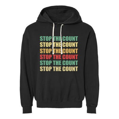 Stop The Count Word Mashup Garment-Dyed Fleece Hoodie