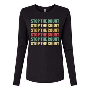 Stop The Count Word Mashup Womens Cotton Relaxed Long Sleeve T-Shirt