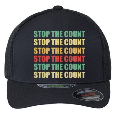 Stop The Count Word Mashup Flexfit Unipanel Trucker Cap