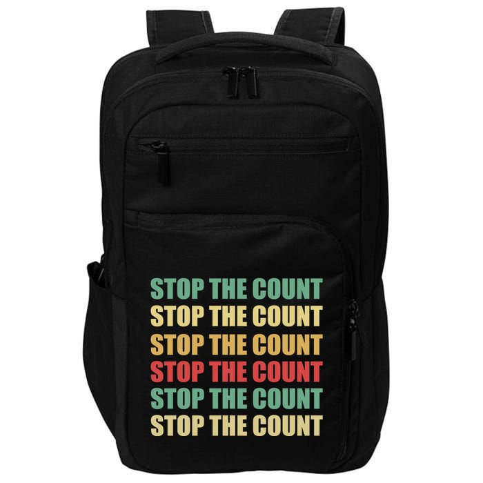 Stop The Count Word Mashup Impact Tech Backpack
