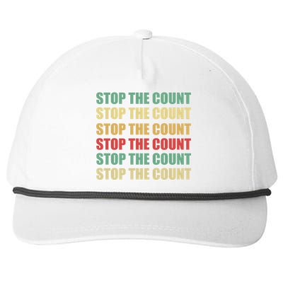 Stop The Count Word Mashup Snapback Five-Panel Rope Hat