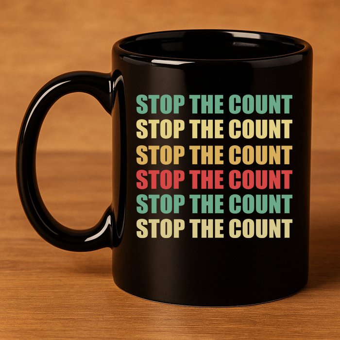 Stop The Count Word Mashup 11oz C Handle Ceramic Mug