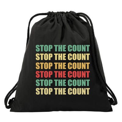 Stop The Count Word Mashup Drawstring Bag
