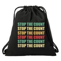 Stop The Count Word Mashup Drawstring Bag