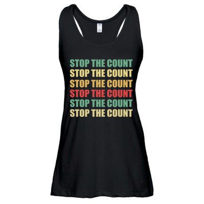Stop The Count Word Mashup Ladies Essential Flowy Tank