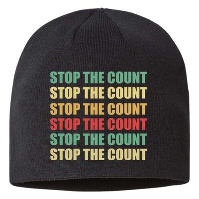 Stop The Count Word Mashup Sustainable Beanie