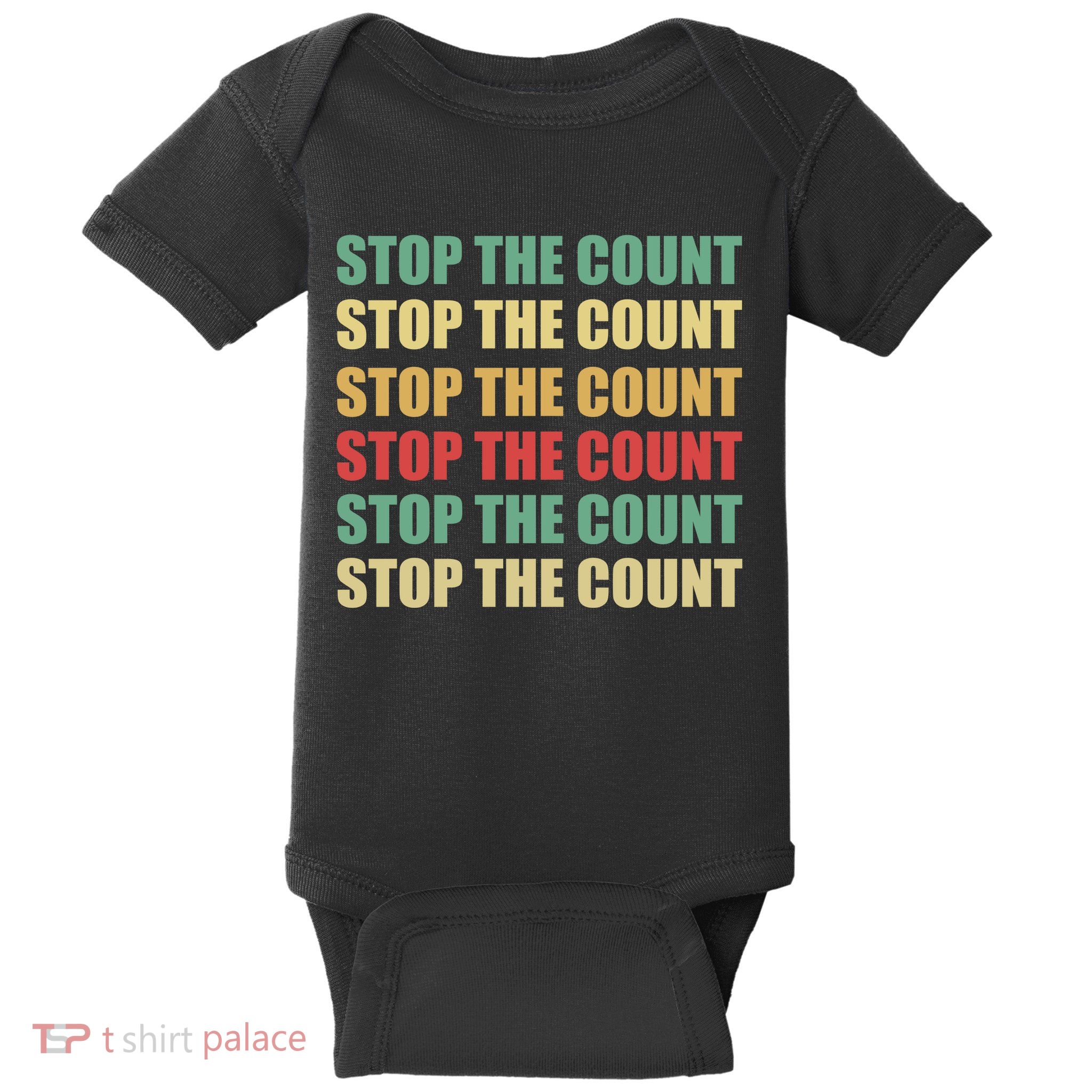 Stop The Count Word Mashup Baby Bodysuit