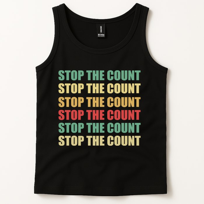 Stop The Count Word Mashup Tank Top