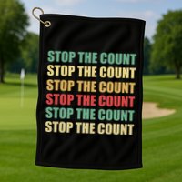 Stop The Count Word Mashup Golf Towel