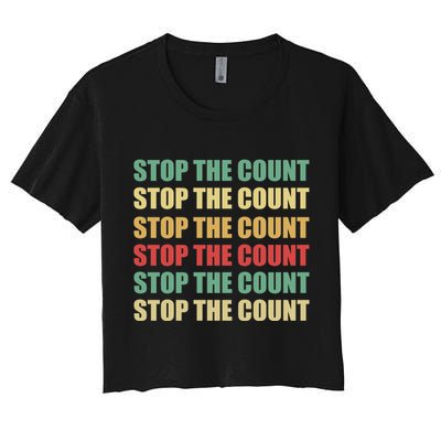 Stop The Count Word Mashup Crop Top