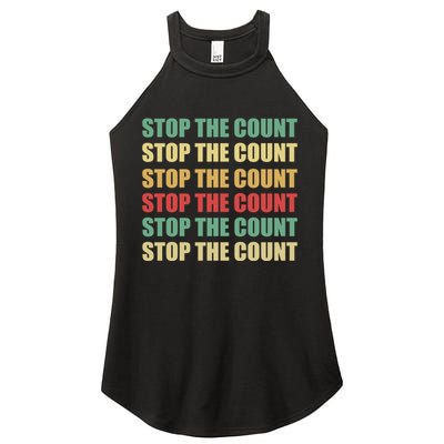 Stop The Count Word Mashup Women's Perfect Tri Rocker Tank