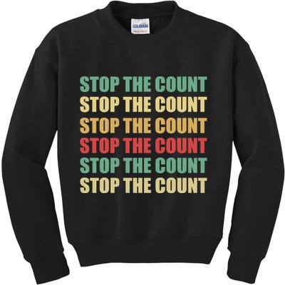 Stop The Count Word Mashup Kids Sweatshirt