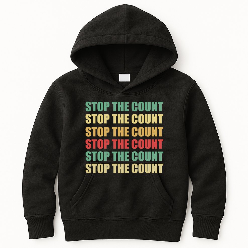 Stop The Count Word Mashup Kids Hoodie