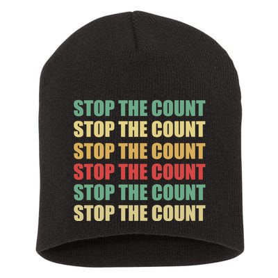 Stop The Count Word Mashup Short Acrylic Beanie