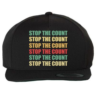 Stop The Count Word Mashup Wool Snapback Cap