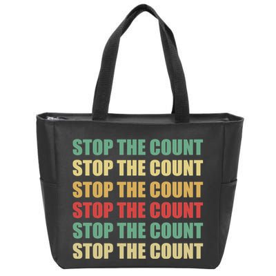 Stop The Count Word Mashup Zip Tote Bag