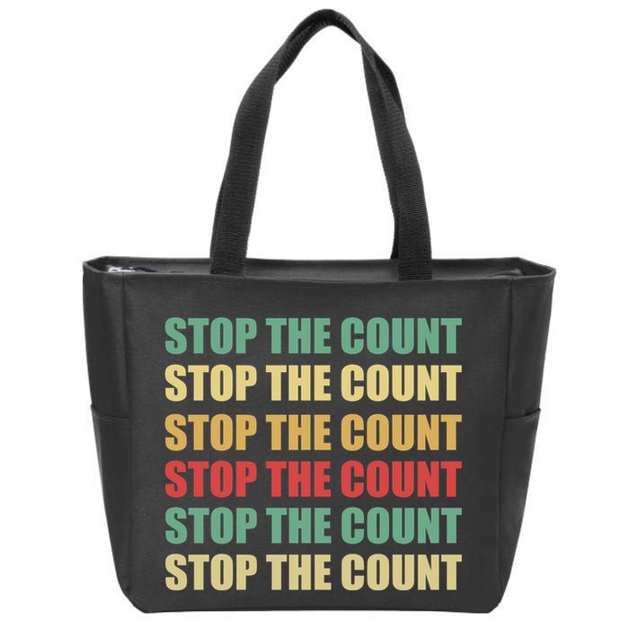 Stop The Count Word Mashup Zip Tote Bag