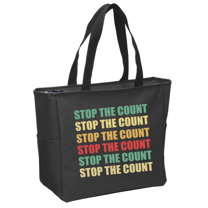Stop The Count Word Mashup Zip Tote Bag