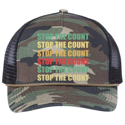 Stop The Count Word Mashup Retro Rope Trucker Hat Cap