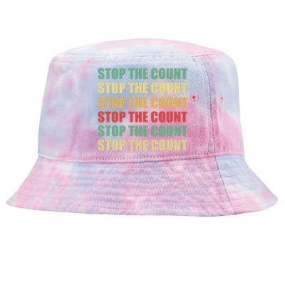 Stop The Count Word Mashup Tie-Dyed Bucket Hat