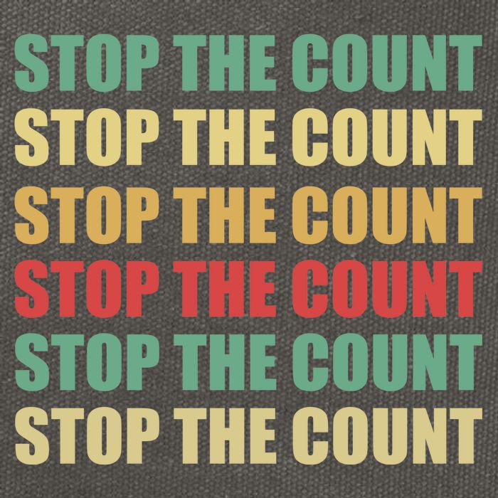 Stop The Count Word Mashup Cotton Canvas Backpack