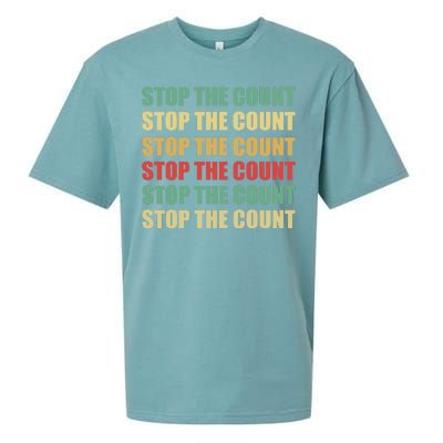 Stop The Count Word Mashup Sueded Cloud Jersey T-Shirt