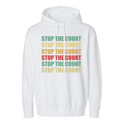 Stop The Count Word Mashup Garment-Dyed Fleece Hoodie