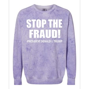 Stop The Fraud Donald J Trump Colorblast Crewneck Sweatshirt