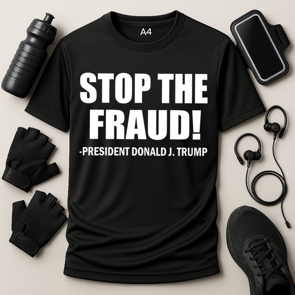 Stop The Fraud Donald J Trump Cooling Performance Crew T-Shirt