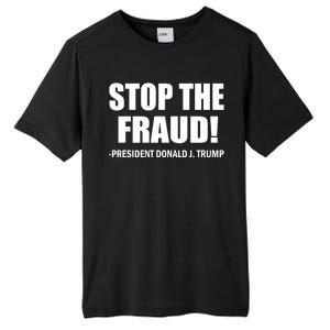 Stop The Fraud Donald J Trump Tall Fusion ChromaSoft Performance T-Shirt