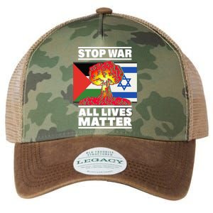 Stop War All Lives Matter Israel Palestine Legacy Tie Dye Trucker Hat