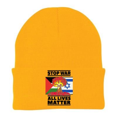 Stop War All Lives Matter Israel Palestine Knit Cap Winter Beanie