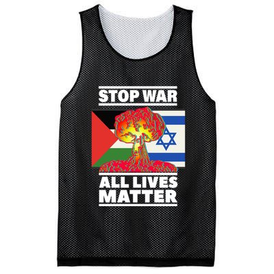 Stop War All Lives Matter Israel Palestine Mesh Reversible Basketball Jersey Tank